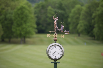 Clock on golf course 